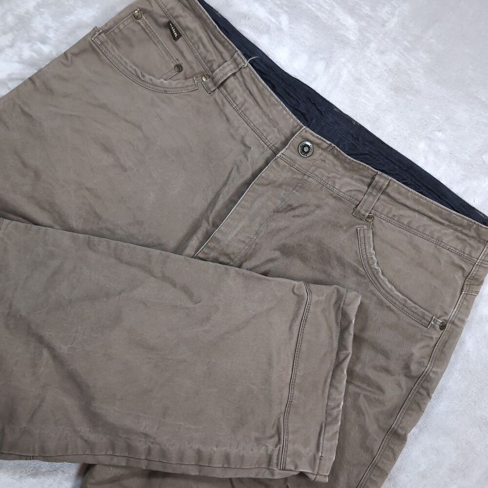 Kuhl Rydr Pants Mens 38x30 (38x29) Brown Outdoor Hiking‎ Workwear Heavy Patina